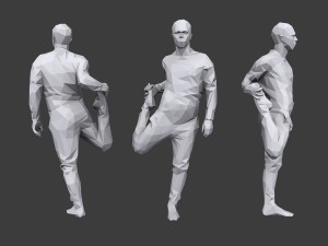 lowpoly people fitness pack Modèle 3D