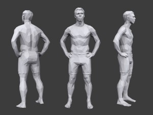 lowpoly people vacation pack Modelo 3D