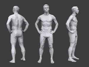 lowpoly people vacation pack 3D Model