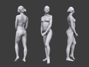lowpoly people vacation pack Modelo 3D