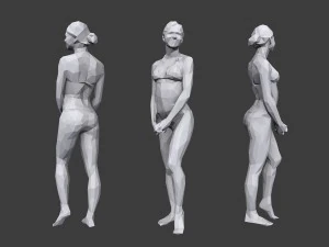 lowpoly people vacation pack 3D Model