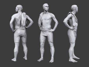 lowpoly people vacation pack Modelo 3D