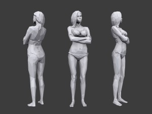 lowpoly people vacation pack Modelo 3D