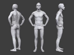 lowpoly people vacation pack 3D Model