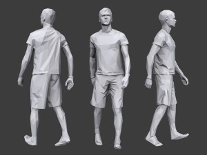 lowpoly people vacation pack Modelo 3D