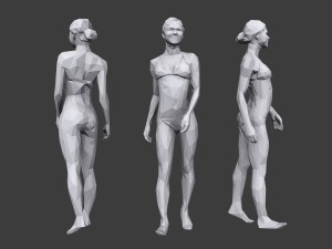lowpoly people vacation pack Modelo 3D