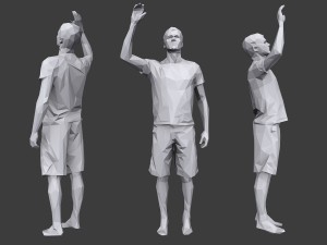 lowpoly people vacation pack Modelo 3D