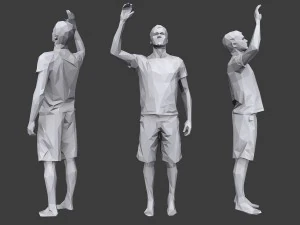 lowpoly people vacation pack 3D Model
