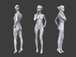 lowpoly people vacation pack Modelo 3D