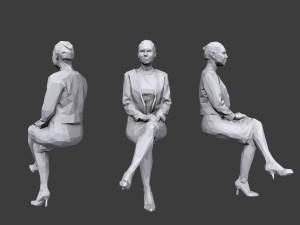 lowpoly people sitting pack vol 5 Modelo 3D