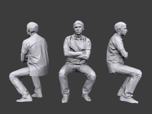 lowpoly people sitting pack vol 5 Modelo 3D