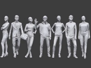 complete lowpoly people pack vol 2 3D Model