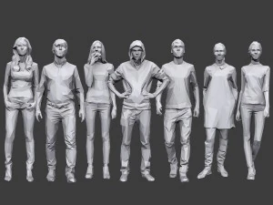 complete lowpoly people pack vol 2 3D Model