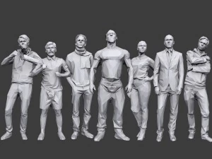 complete lowpoly people pack vol 2 3D Model