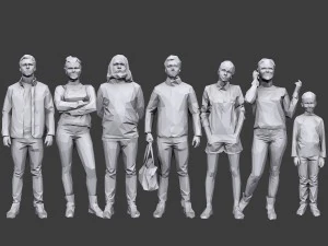 complete lowpoly people pack vol 2 3D Model