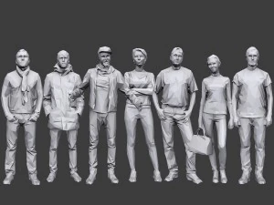 complete lowpoly people pack vol 2 3D Model