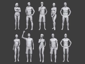 complete lowpoly people pack vol 2 3D Model