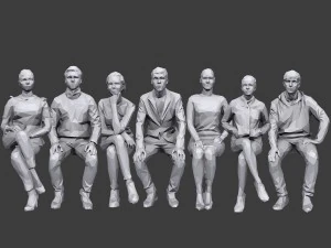 complete lowpoly people pack vol 2 3D Model