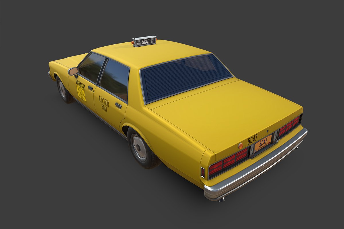 Chevrolet Caprice New York Taxi 3d Model In Old Cars 3dexport