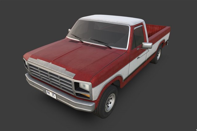 pickup truck 3D Модель .c4d .max .obj .3ds .fbx .stl .blend 