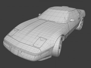 chevrolet corvette 1995 Modèle 3D