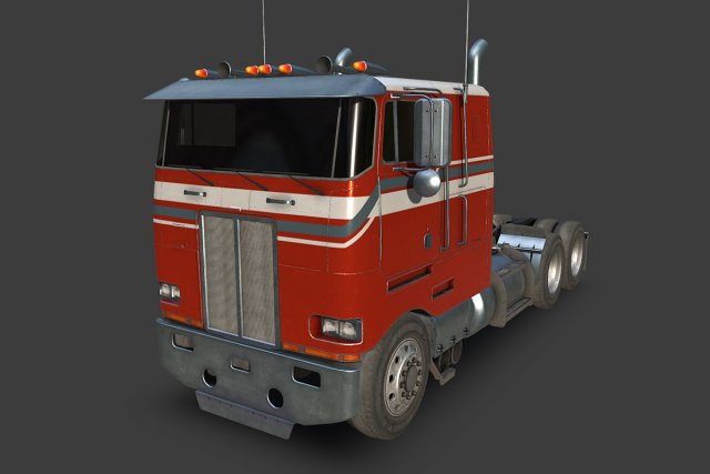 large truck 3D 模型 .c4d .max .obj .3ds .fbx .stl .blend 