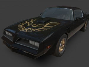 pontiac firebird 1977 3D 模型