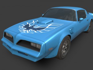 pontiac firebird 1977 3D 模型