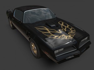 pontiac firebird 1977 3D 模型