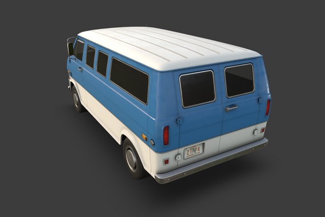 retro van Modelo 3D .c4d .max .obj .3ds .fbx .stl .blend 
