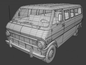 retro van Modelo 3D