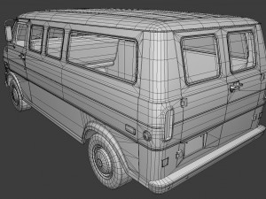 retro van Modelo 3D