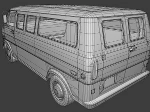 retro van 3D Model