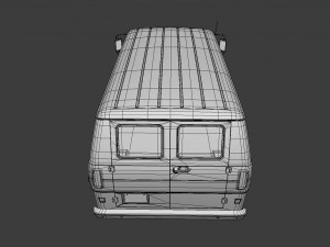 retro van Modelo 3D