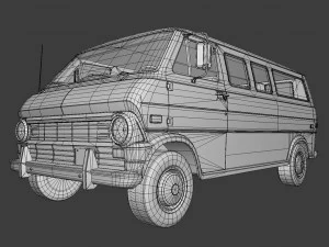 retro van 3D Model