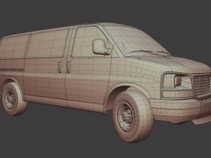 gmc savana van 3D मॉडल
