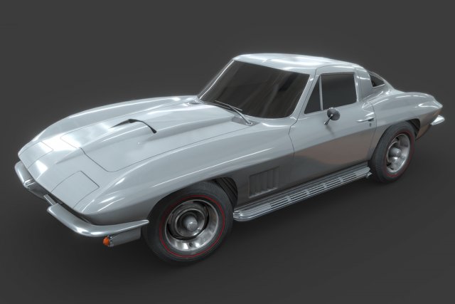chevrolet corvette 1967 3D-Modell .c4d .max .obj .3ds .fbx .stl .blend 