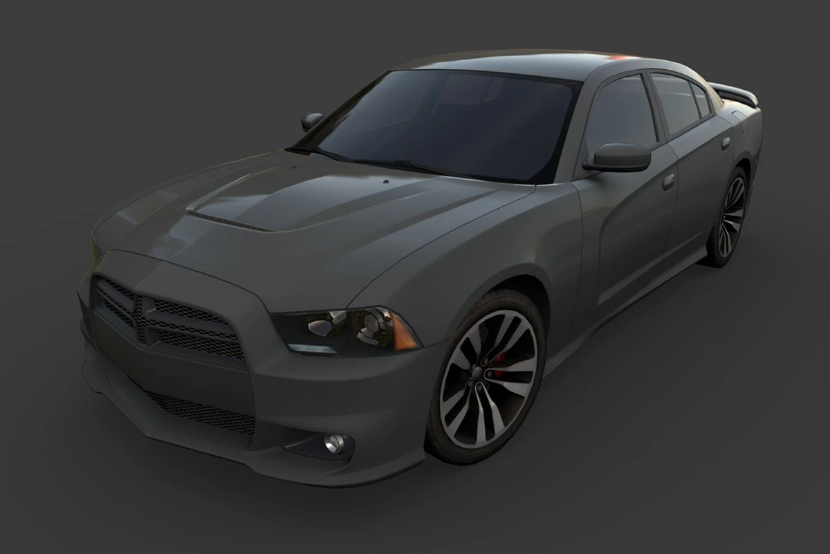 dodge charger 3D Model .c4d .max .obj .3ds .fbx .stl .blend 