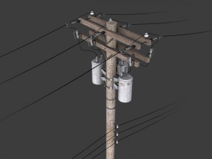 telegraph pole Model 3D