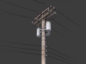 telegraph pole Model 3D
