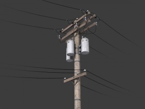 telegraph pole Model 3D