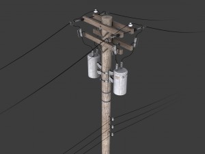 telegraph pole Model 3D