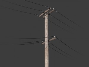 telegraph pole Model 3D