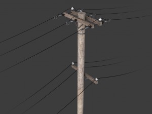 telegraph pole Model 3D