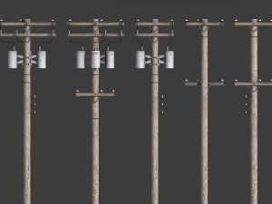 telegraph pole Model 3D