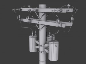 telegraph pole Model 3D