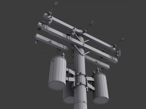 telegraph pole Model 3D