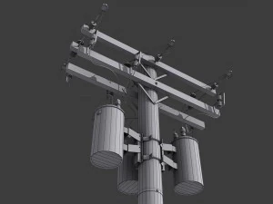 telegraph pole 3D Model