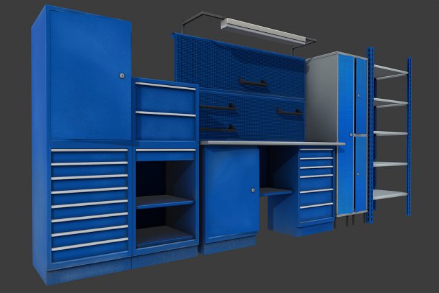 workbench Model 3D .c4d .max .obj .3ds .fbx .stl .blend 