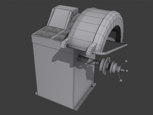 tire balancing machine 3D-Modell